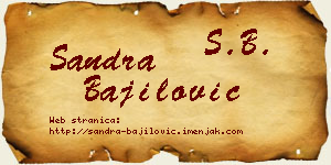 Sandra Bajilović vizit kartica